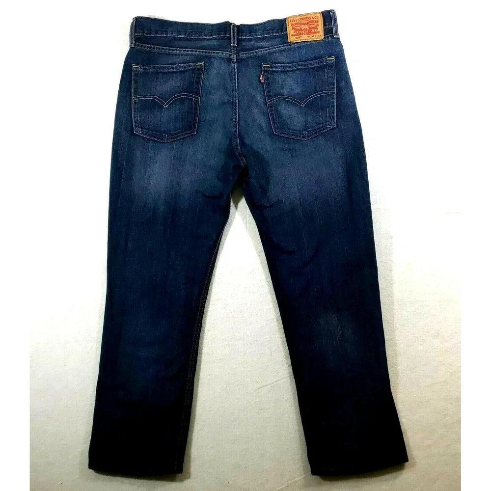 Levi's 514 Straight Fit Men's Jeans Vintage Acid Wash 36 X 32 Actual 37 x 28.5